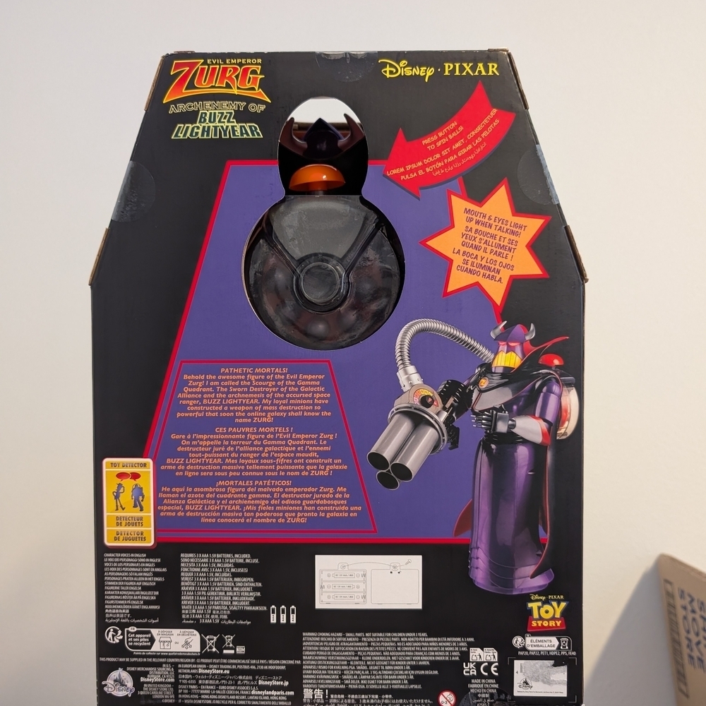 NEW Toy Story Disney Parks Evil Emperor Zurg Buzz Lightyear Figure Lights Sound - Picture 3 of 5